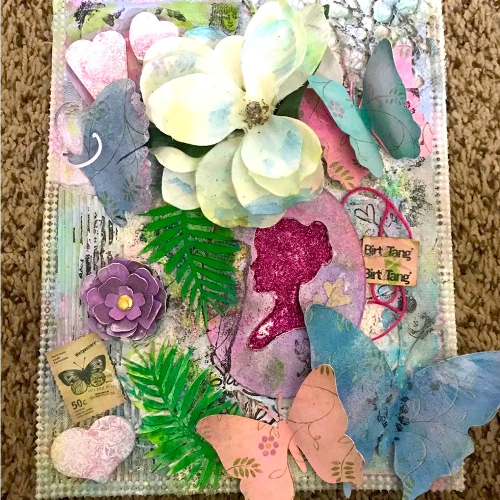 Mixed Media Canvas Art Journal Cover